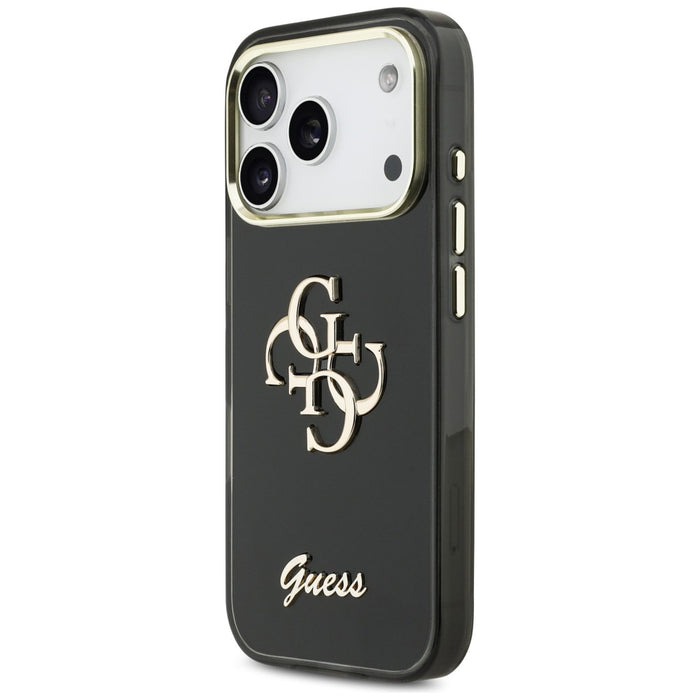 Guess IML 4G Script Metal case for iPhone 17 Pro - black