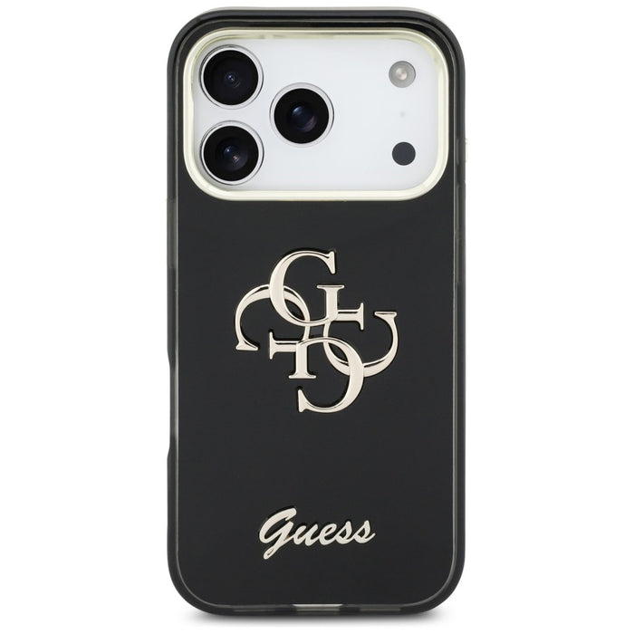 Guess IML 4G Script Metal case for iPhone 17 Pro - black