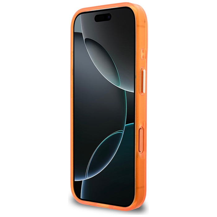 Guess IML 4G Script Metal Case for iPhone 17 Pro - Orange