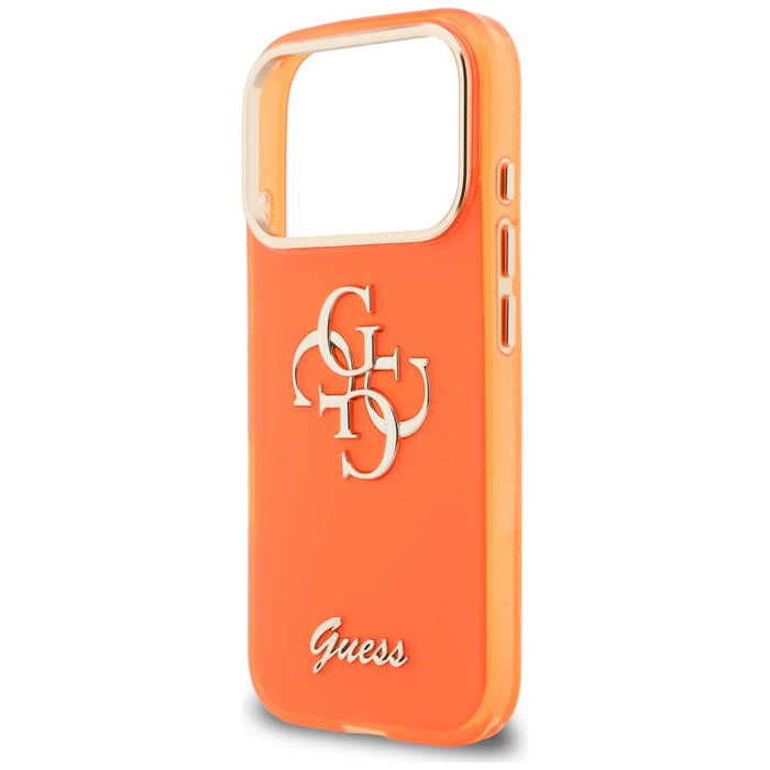 Guess IML 4G Script Metal Case for iPhone 17 Pro - Orange