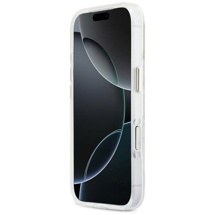 Guess IML Gradient Script Metal MagSafe Case for iPhone 17 Pro Max - White