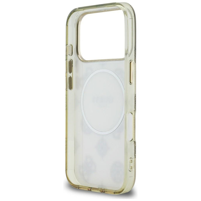 Guess IML Peony Dot MagSafe Case for iPhone 17 Pro - Beige