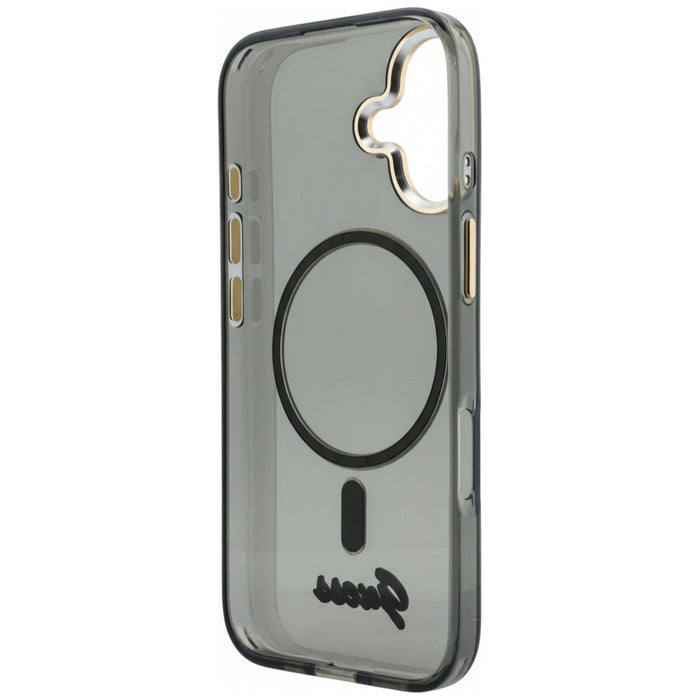 Guess IML Script Metal MagSafe Case for iPhone 17 - Black