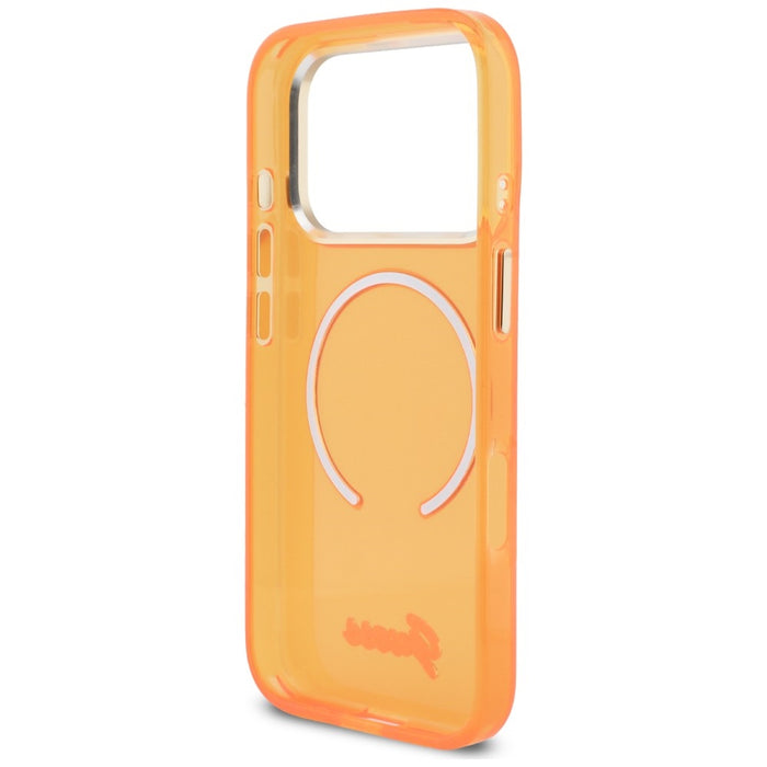 Guess IML Script Metal MagSafe Case for iPhone 17 Pro Max - Orange