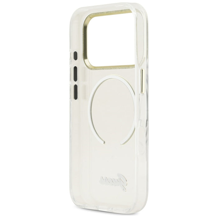 Guess IML Script Metal MagSafe Case for iPhone 17 Pro - Clear