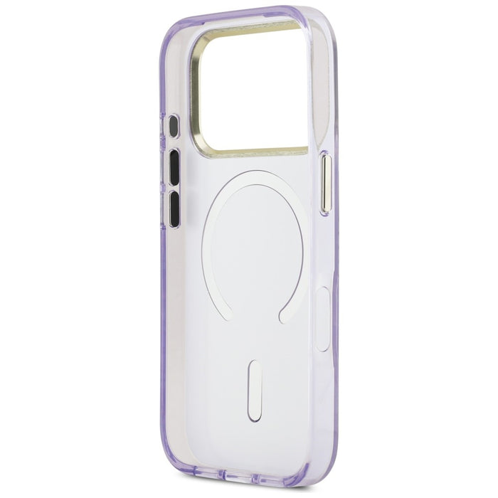 Guess IML Shell Script Metal MagSafe Case for iPhone 17 Pro Max - Purple