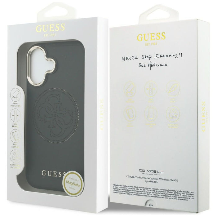 Guess Perforated 4G MagSafe case for iPhone 17 - black