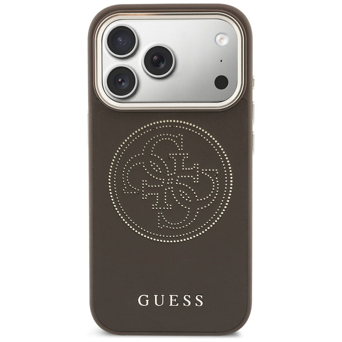 Guess Perforated 4G MagSafe case for iPhone 17 Pro - brown