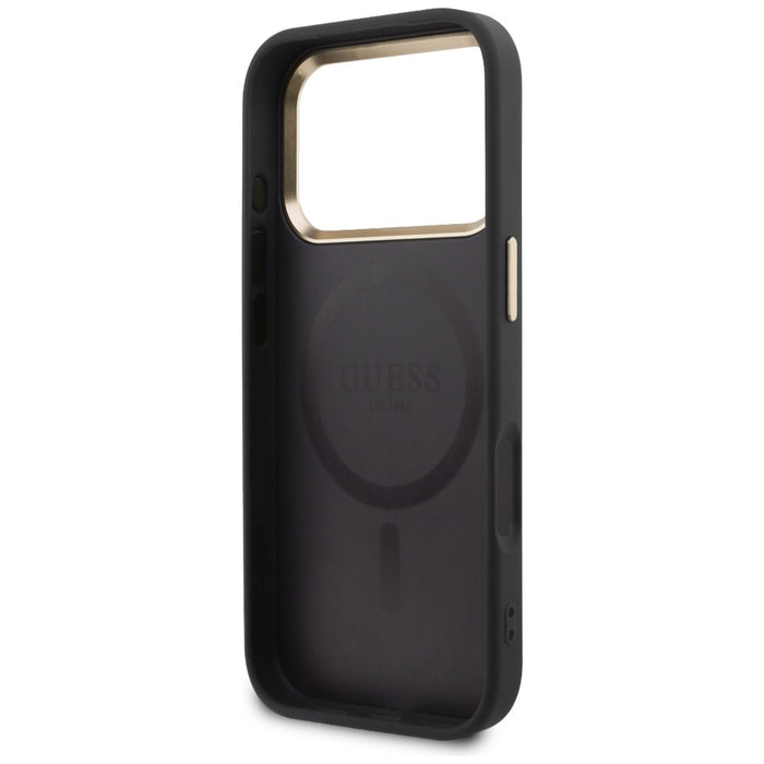 Guess Perforated 4G MagSafe case for iPhone 17 Pro - black