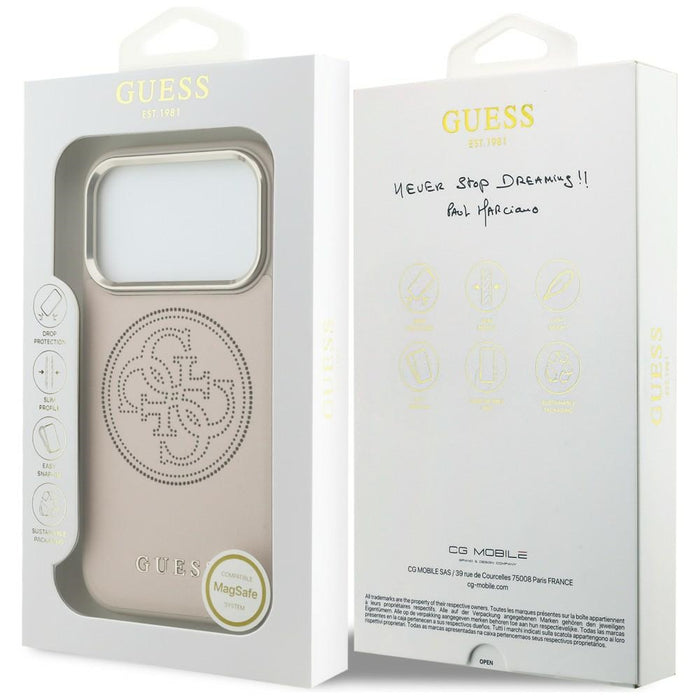 Guess Perforated 4G MagSafe Case for iPhone 17 Pro Max - Pink