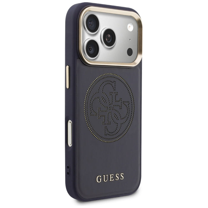 Guess Perforated 4G MagSafe case for iPhone 17 Pro - blue