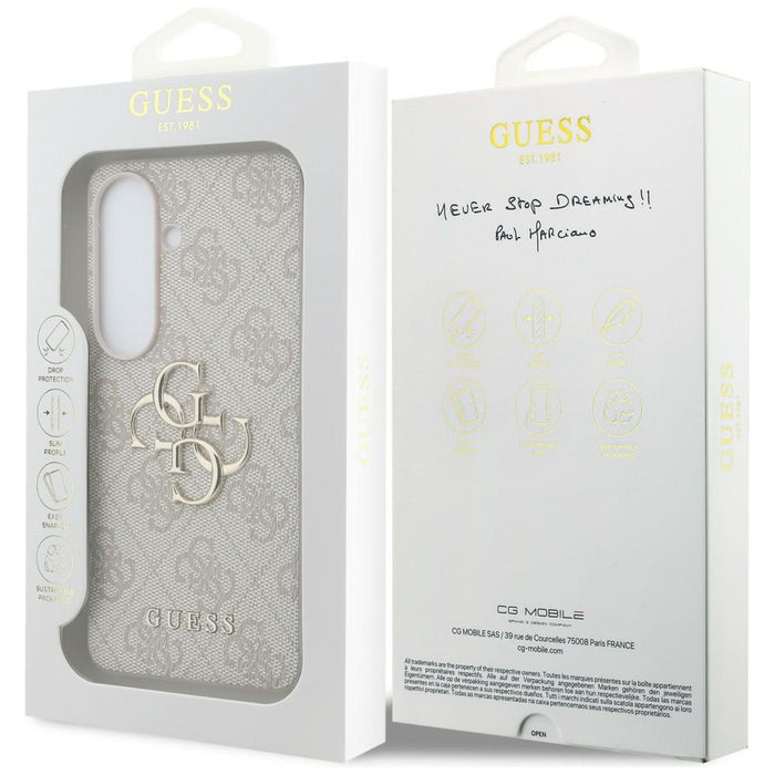 Guess 4G Big Metal Logo Case for Samsung Galaxy S26 - Pink