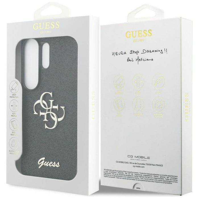 Guess Fixed Glitter Big 4G Metal Logo case for Samsung Galaxy S26 Ultra - black