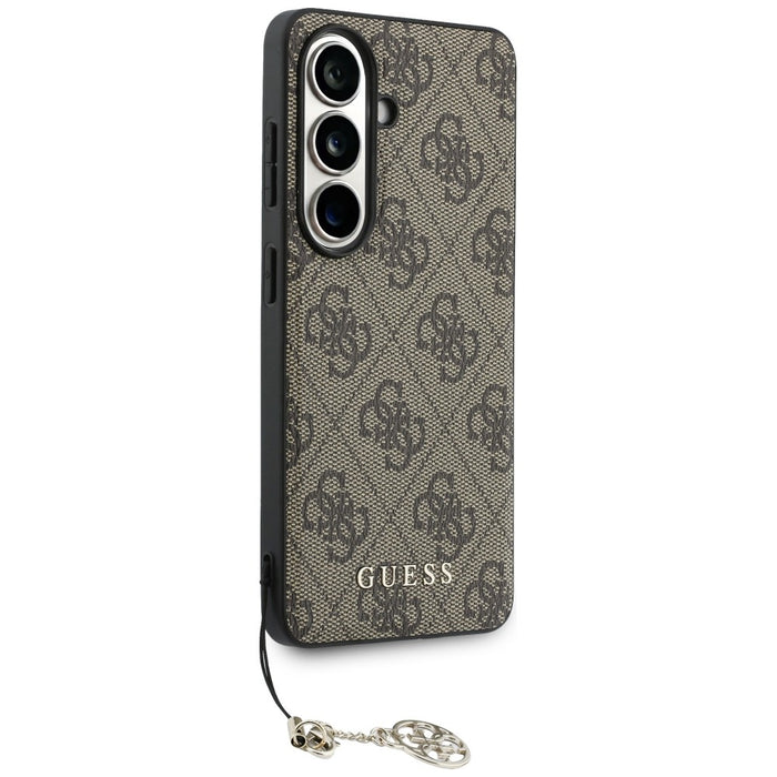 Guess 4G Classic Logo Charm MagSafe Case for Samsung Galaxy S26 - Brown