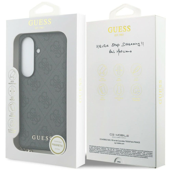 Guess 4G Classic Logo Charm MagSafe case for Samsung Galaxy S26 - black