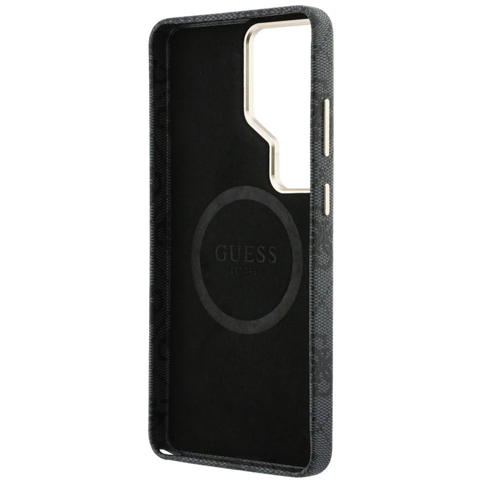 Guess 4G Rhinestone Round Logo MagSafe Case for Samsung Galaxy S26 Ultra - Black