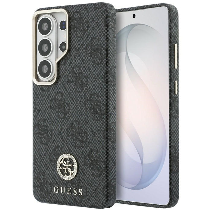Guess 4G Rhinestone Round Logo MagSafe Case for Samsung Galaxy S26 Ultra - Black