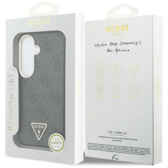 Guess 4G Triangle Logo MagSafe Case for Samsung Galaxy S26 - Black