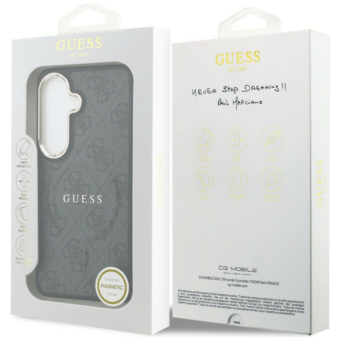 Guess 4G Embossed Ring MagSafe case for Samsung Galaxy S26+ - black