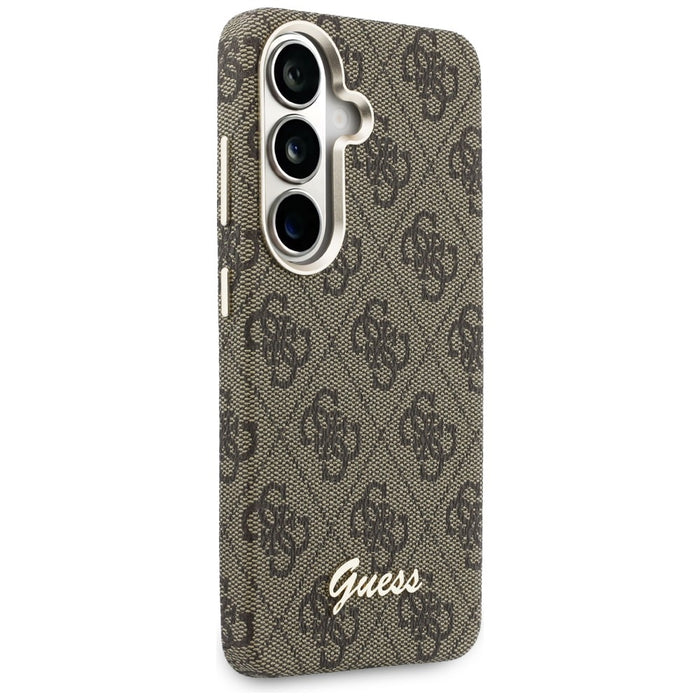 Guess 4G Script MagSafe Case for Samsung Galaxy S26 - Brown