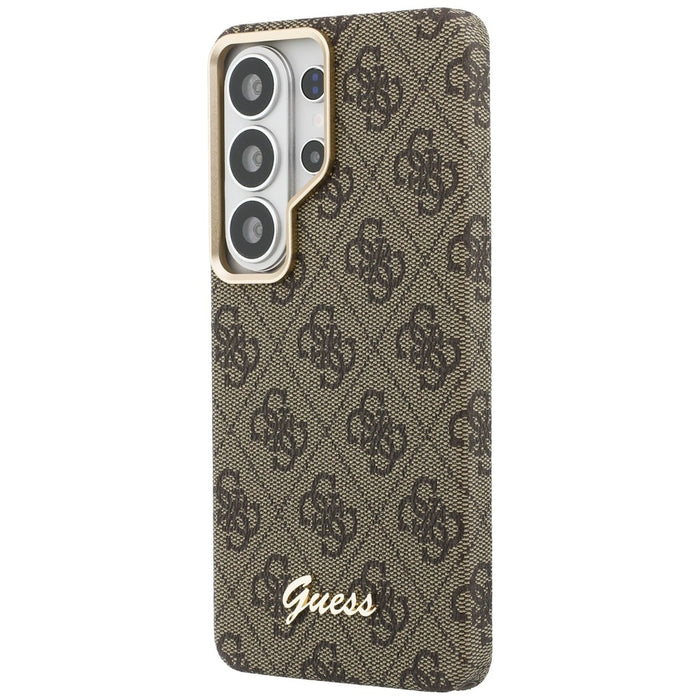 Guess 4G Script MagSafe Case for Samsung Galaxy S26 Ultra - Brown