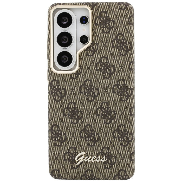 Guess 4G Script MagSafe Case for Samsung Galaxy S26 Ultra - Brown