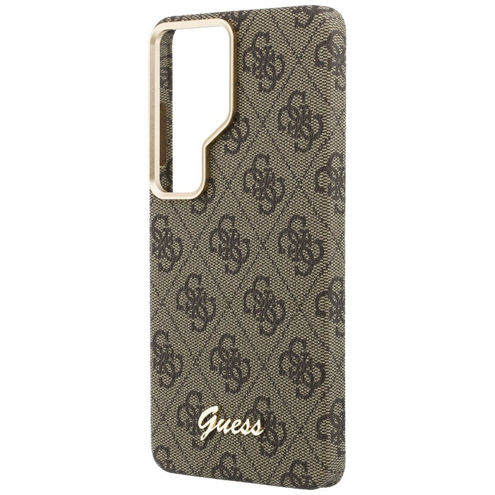 Guess 4G Script MagSafe Case for Samsung Galaxy S26 Ultra - Brown