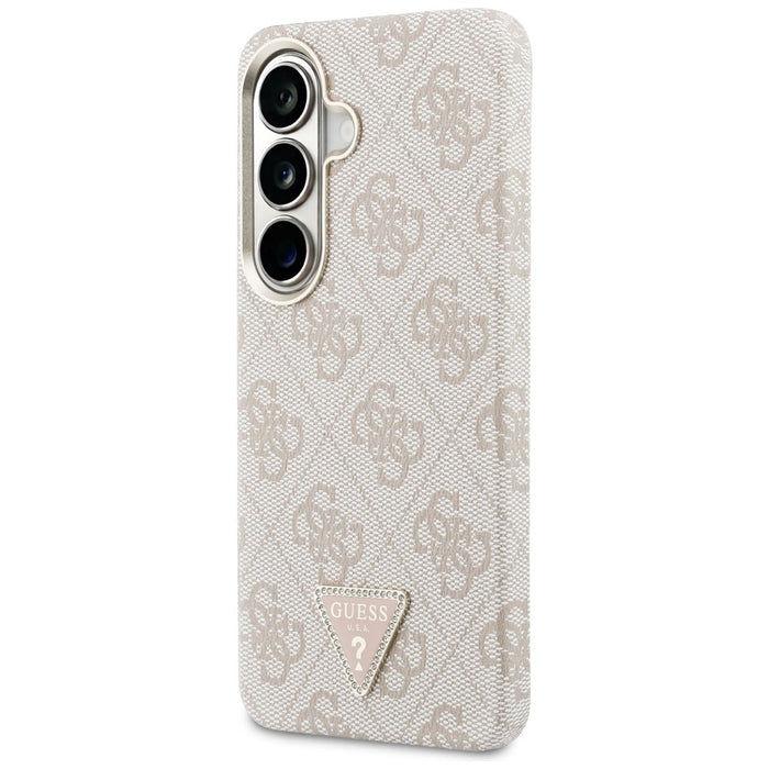 Guess 4G Triangle Logo MagSafe Case for Samsung Galaxy S26 - Pink
