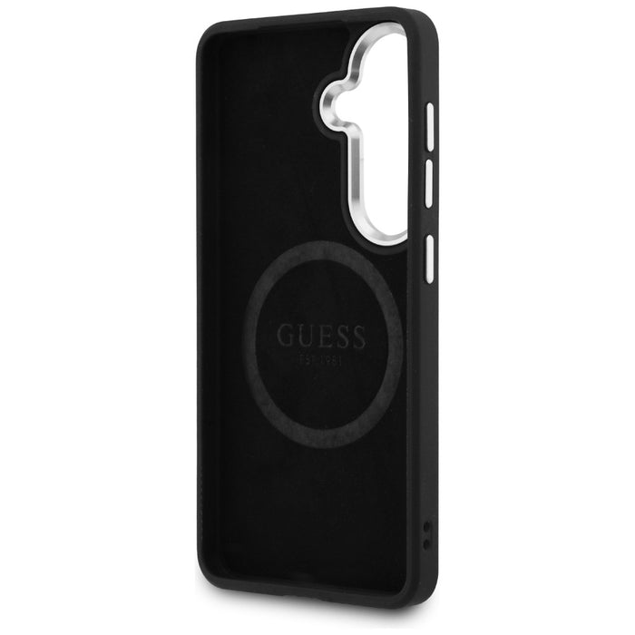 Guess Fixed Glitter Triangle MagSafe case for Samsung Galaxy S26 - silver