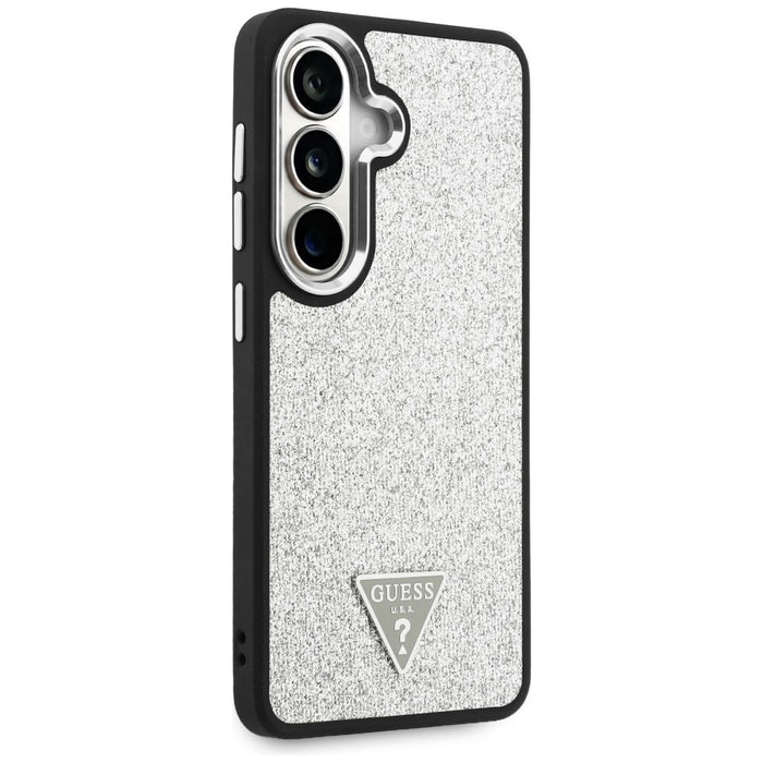 Guess Fixed Glitter Triangle MagSafe case for Samsung Galaxy S26 - silver