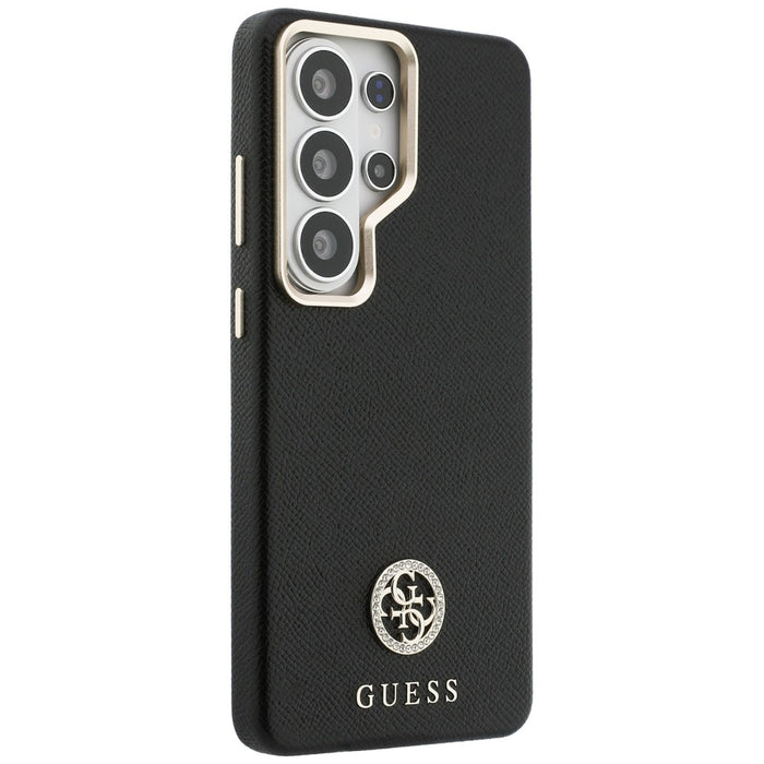 Guess Rhinestone Round Logo MagSafe Case for Samsung Galaxy S26 Ultra - Black