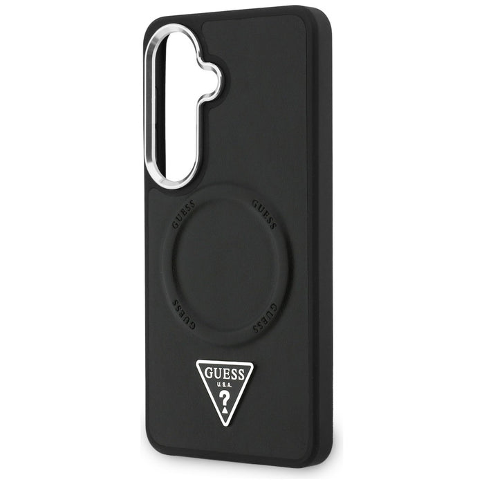 Guess Embossed Ring Triangle Logo MagSafe case for Samsung Galaxy S26 - black