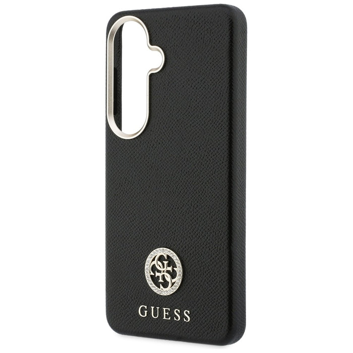 Guess Rhinestone Round Logo MagSafe Case for Samsung Galaxy S26+ - Black