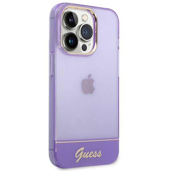 Guess Translucent Case for iPhone 14 Pro Max - Purple