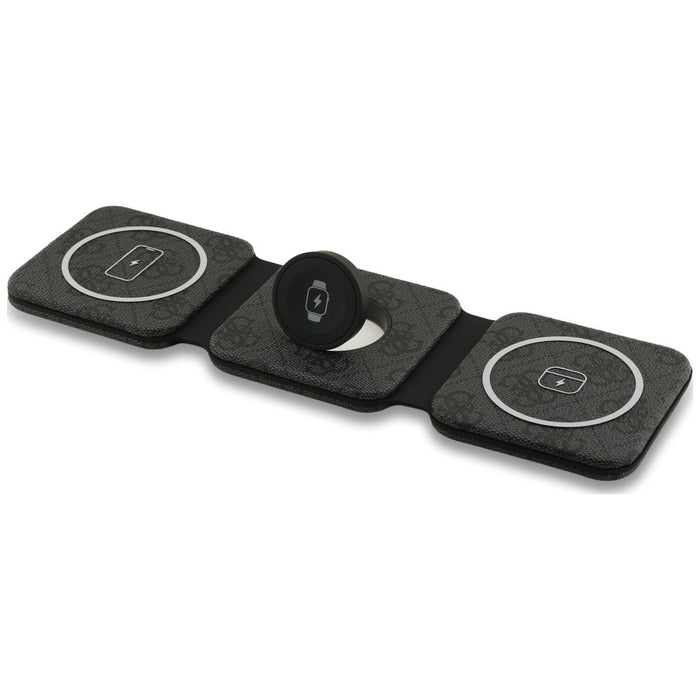 Guess 4G 3-in-1 15W MagSafe Wireless Charger - Black
