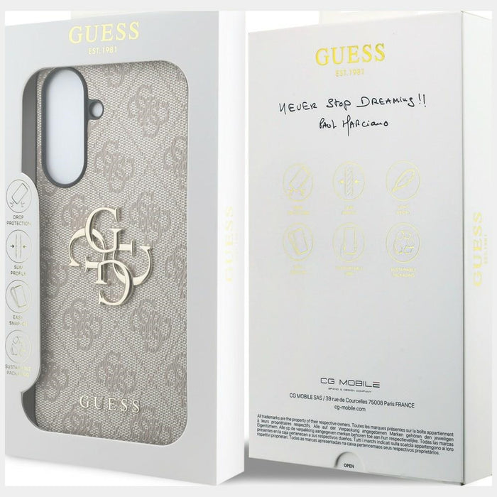Guess Leather 4G Metal Logo Case for Samsung Galaxy A37 5G - Pink