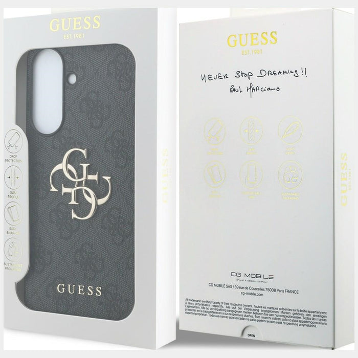 Guess Leather 4G Metal Logo Case for Samsung Galaxy A57 5G - Black