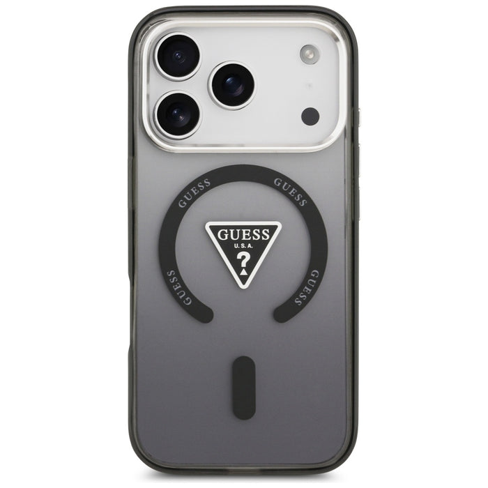 Guess IML Gradient Triangle Logo MagSafe Case for iPhone 17 Pro - Black
