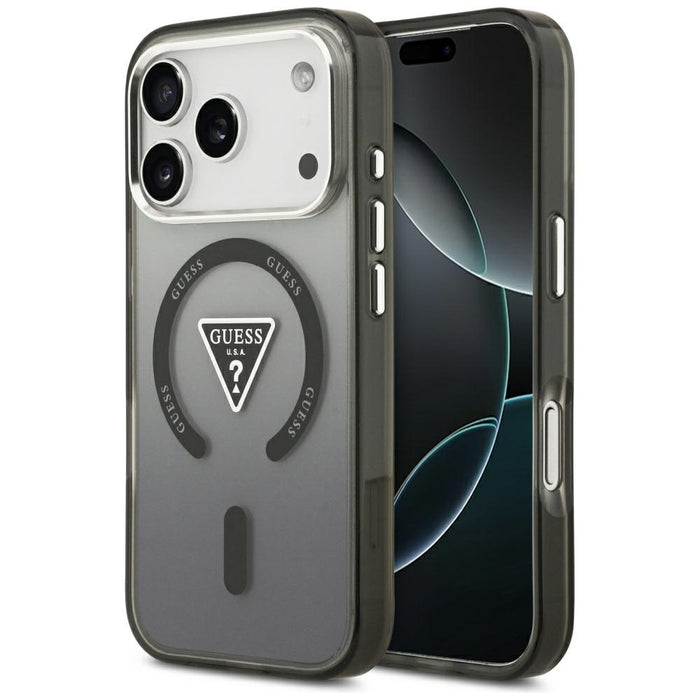 Guess IML Gradient Triangle Logo MagSafe Case for iPhone 17 Pro Max - Black