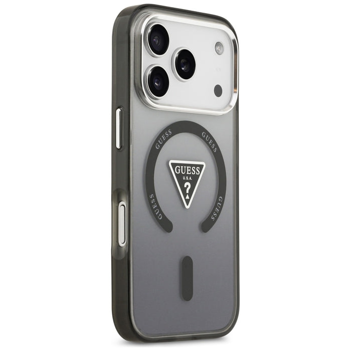 Guess IML Gradient Triangle Logo MagSafe Case for iPhone 17 Pro Max - Black