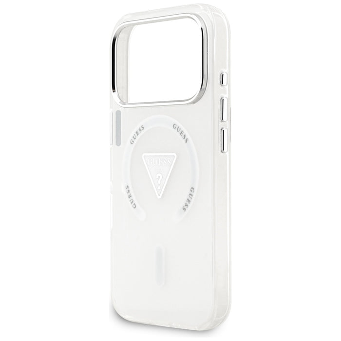 Guess IML Gradient Triangle Logo MagSafe Case for iPhone 17 Pro - Transparent
