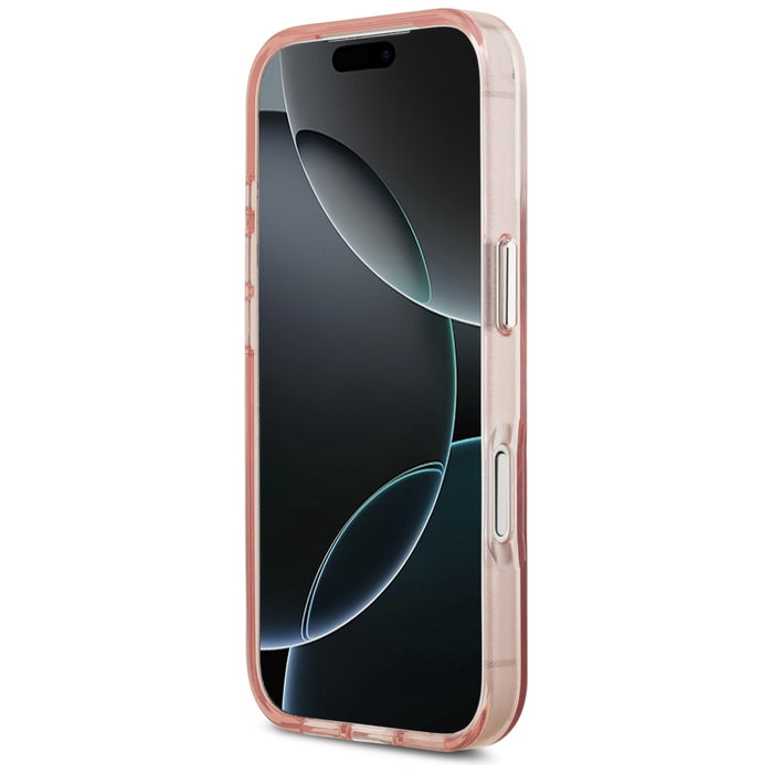 Guess IML Gradient Triangle Logo MagSafe Case for iPhone 17 Pro - Pink