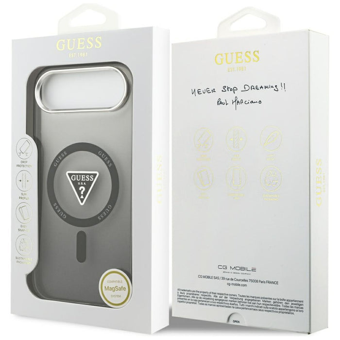 Guess IML Gradient Triangle Logo MagSafe case for iPhone Air - black