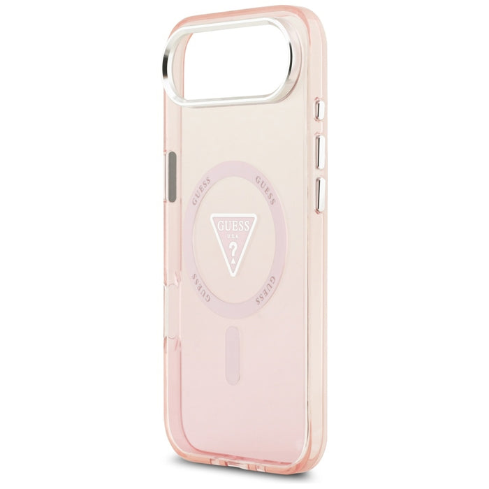 Guess IML Gradient Triangle Logo MagSafe iPhone Air Case - Pink