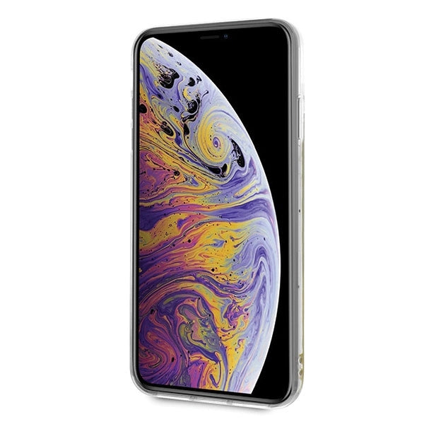 Guess GUHCI65GLCPI iPhone Xs Max różowy /pink hard case California Glow in the dark