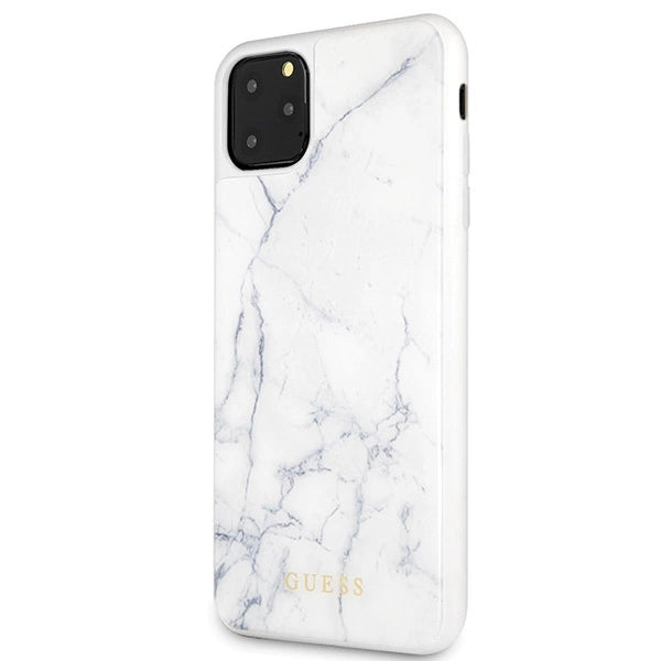 Guess GUHCN65HYMAWH iPhone 11 Pro Max white/white Marble