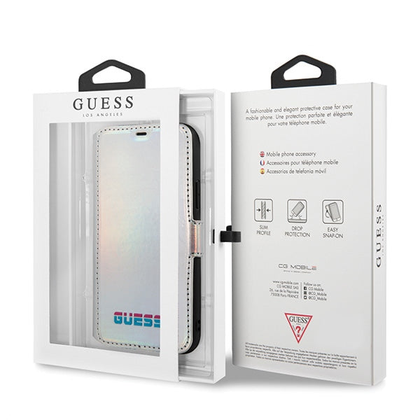 Guess GUFLBKN65BLD iPhone 11 Pro Max silver/silver book Iridescent
