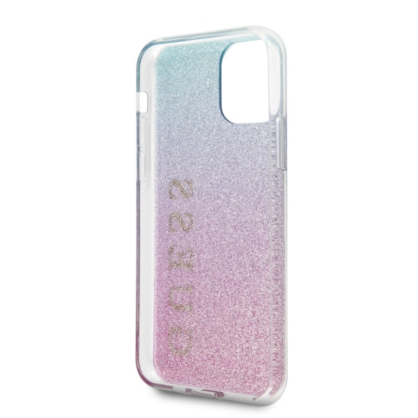 Guess GUHCN65PCUGLPBL iPhone 11 Pro Max rose blue/pink blue hard case Glitter Gradient