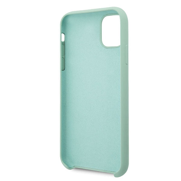 Guess GUHCN65LSLMGG iPhone 11 Pro Max green/green hard case Silicone Vintage Gold Logo