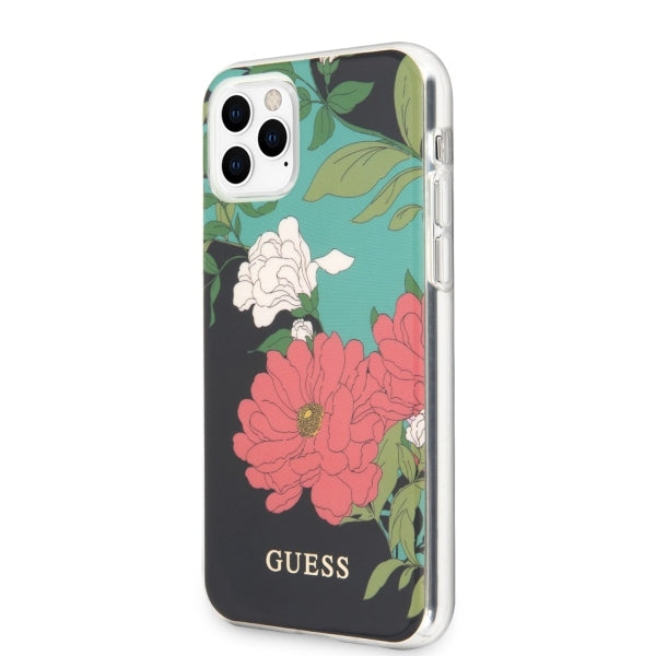 Guess GUHCN65IMLFL01 iPhone 11 Pro Max black/black N°1 Flower Collection
